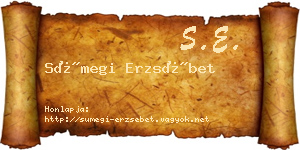 Sümegi Erzsébet névjegykártya